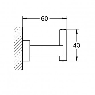 Крючок для ванной Grohe Essentials Cube 40511001