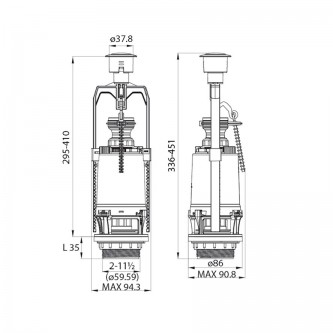 Арматура сливная для унитаза IDDIS Optima Home F012400-0008