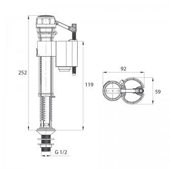 Арматура для унитаза IDDIS Optima Home F012400-0004