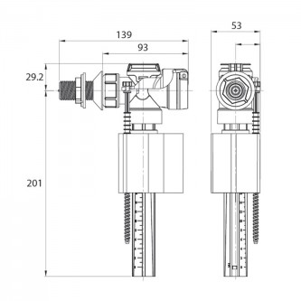 Заливной клапан боковой IDDIS Optima Home F012400-0006