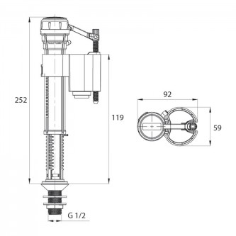 Заливной клапан нижний IDDIS Optima Home F012400-0007