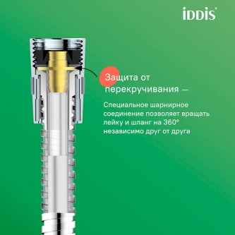 Шланг душевой металлический IDDIS Optima Home A50211 1.5