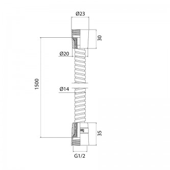 Шланг душевой металлический IDDIS Optima Home A50211 1.5