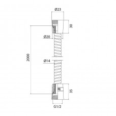 Шланг душевой металлический IDDIS Optima Home A50211 2.0