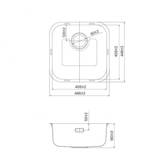 Кухонная мойка врезная IDDIS Mate MAT44S0i77 0,8 мм