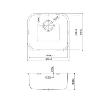 Кухонная мойка врезная IDDIS Mate MAT49S0i77 0,8 мм