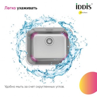 Кухонная мойка врезная IDDIS Mate MAT44S0i77 0,8 мм