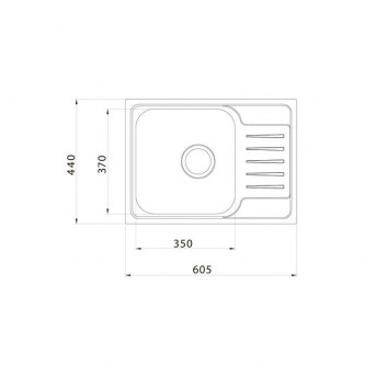 Кухонная мойка врезная IDDIS Sound SND60SDi77 0,8 мм