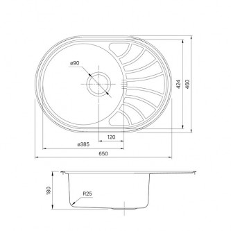 Кухонная мойка врезная круглая IDDIS Suno SUN65SDi77 0.8 мм