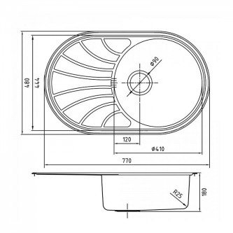 Кухонная мойка врезная круглая IDDIS Suno SUN77SDi77 0.8 мм