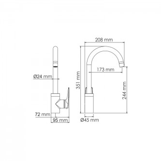 Смеситель для кухни Wasserkraft Wiese 8407