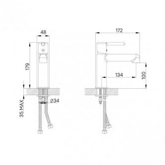 Смеситель для раковины IDDIS Aiger AIGBL00i01