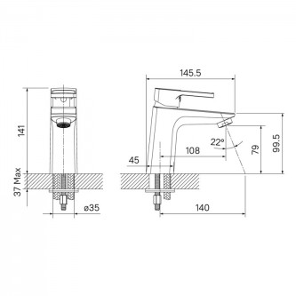 Смеситель для раковины IDDIS Bild BILSB00i01