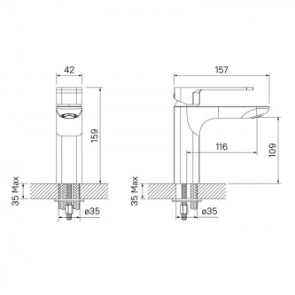Смеситель для раковины IDDIS Slide SLISB00i01