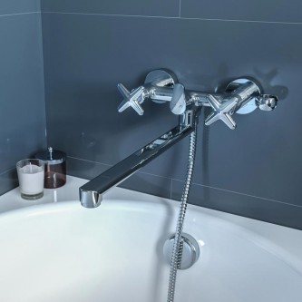 Смеситель для ванны с длинным изливом IDDIS Acros ACRSBL2i10WA