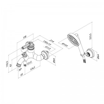 Смеситель для ванны IDDIS Виндзор WINSB00i02