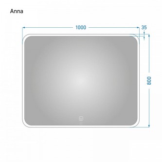 Зеркало в ванную с подсветкой Alavann 100 Anna ALV0014001