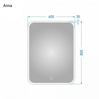 Зеркало в ванную с подсветкой Alavann 60 Anna ALV0017001