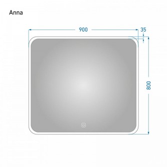 Зеркало в ванную с подсветкой Alavann 90 Anna ALV0020001