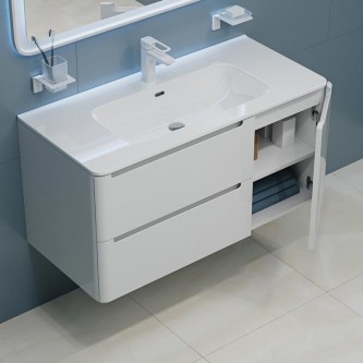Тумба с раковиной для ванной подвесная IDDIS 100 Edifice EDI10W1i95K