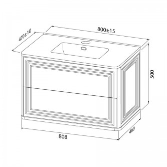 Тумба с раковиной для ванной IDDIS 80 Oxford Neo OXN80W0i95K