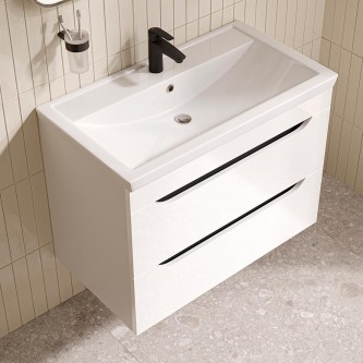 Тумба с раковиной для ванной подвесная IDDIS 80 Ray RAY80W0i95K