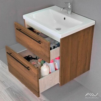 Тумба с раковиной для ванной подвесная Alavann Rondo 60 ALV1168000