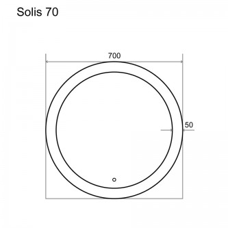 Зеркало в ванную с подсветкой Alavann 70 Solis ALV0757003