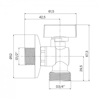 Вентиль угловой 3/4" для стиральной машины IDDIS 910B1P1B4CZ
