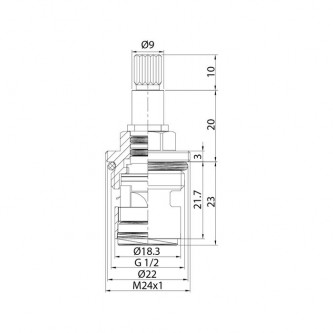 Кран-букса для смесителя IDDIS Optima Home 998CR531SM